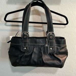 Coach Black Leather Soho Tote Shoulder Bag